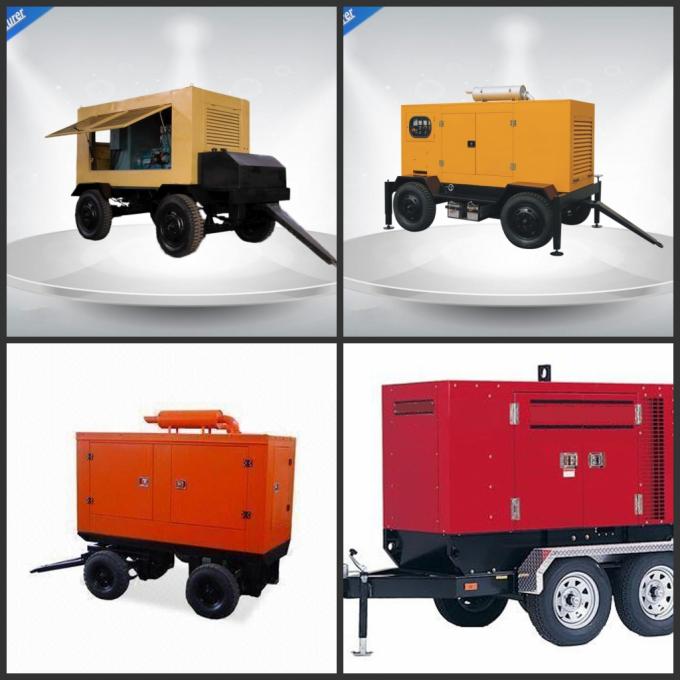 Water Cooled 50kw / 62.5kva Portable Diesel Generator With Cold Sheet Silent Canopy